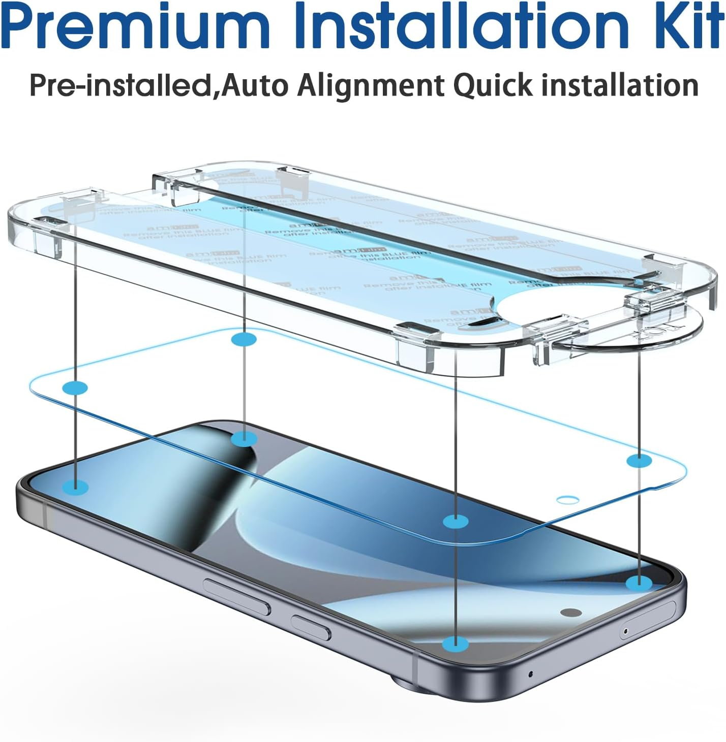 Amfilm Auto-Alignment Onetouch for Google Pixel 10/Pixel 10 Pro/Pixel 9/Pixel 9 Pro [6.3"] Screen Protector 2025 Tempered Glass, 30 Seconds Installation, Bubble Free, Case Friendly [2 Pack]