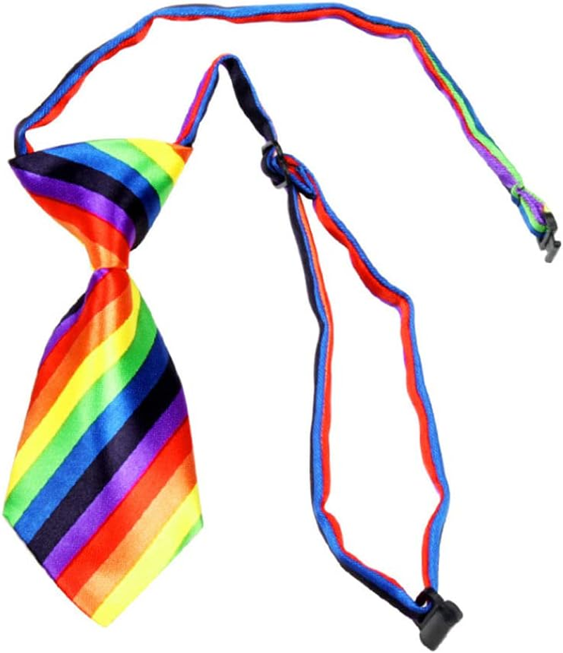 Wepetyo 10 Pcs Pure Color Pet Tie Dog Ties with Adjustable Collar for Dogs Cats Summer Party Decoration(Mixed Style) image number 5