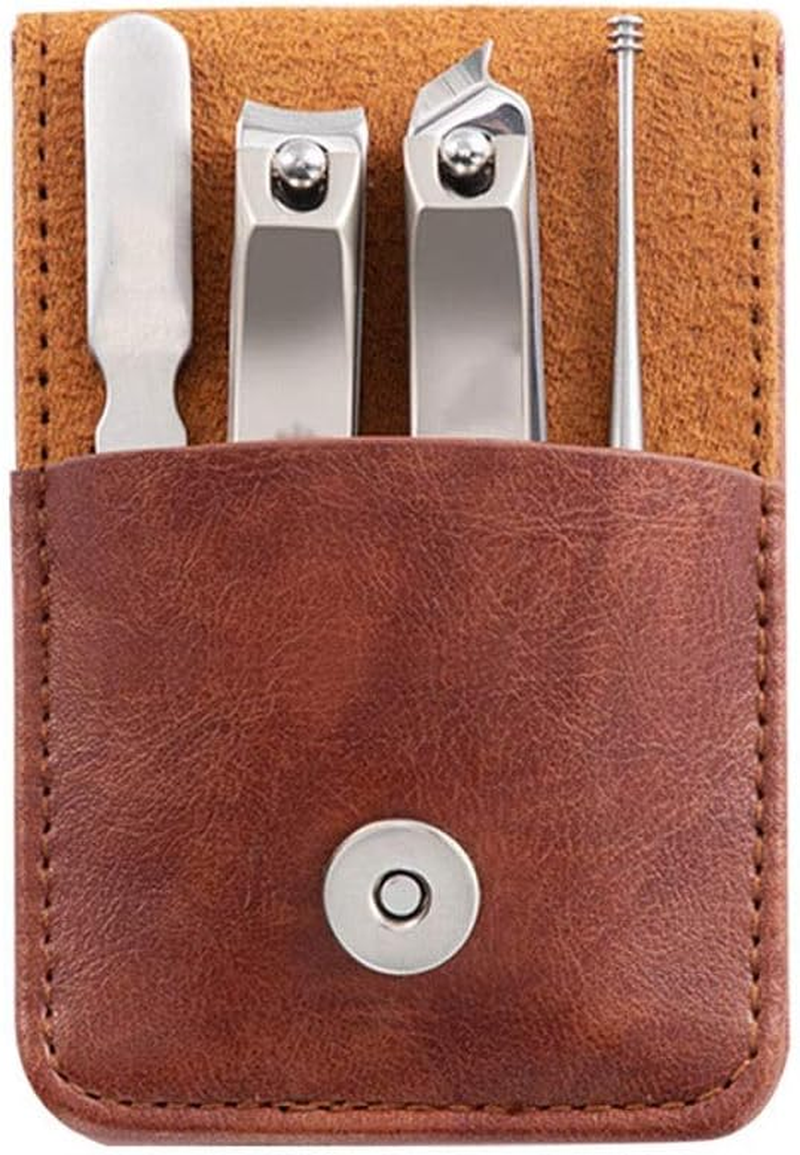 Manicure Set,Nail Clippers Kit,Pedicure Care Tool,Pedicure Kit Nail Clipper Set 4Pcs Professional Men Grooming Kit Stainless Steel Portable Travel Nail Kit Women Manicure Set