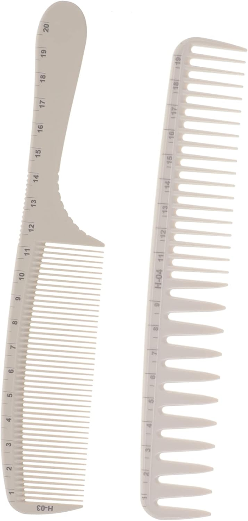 MERRYHAPY 4Pcs Professional Hair Combs for Men Precision Ruler Combs for Braiding Heat for Thick Hair