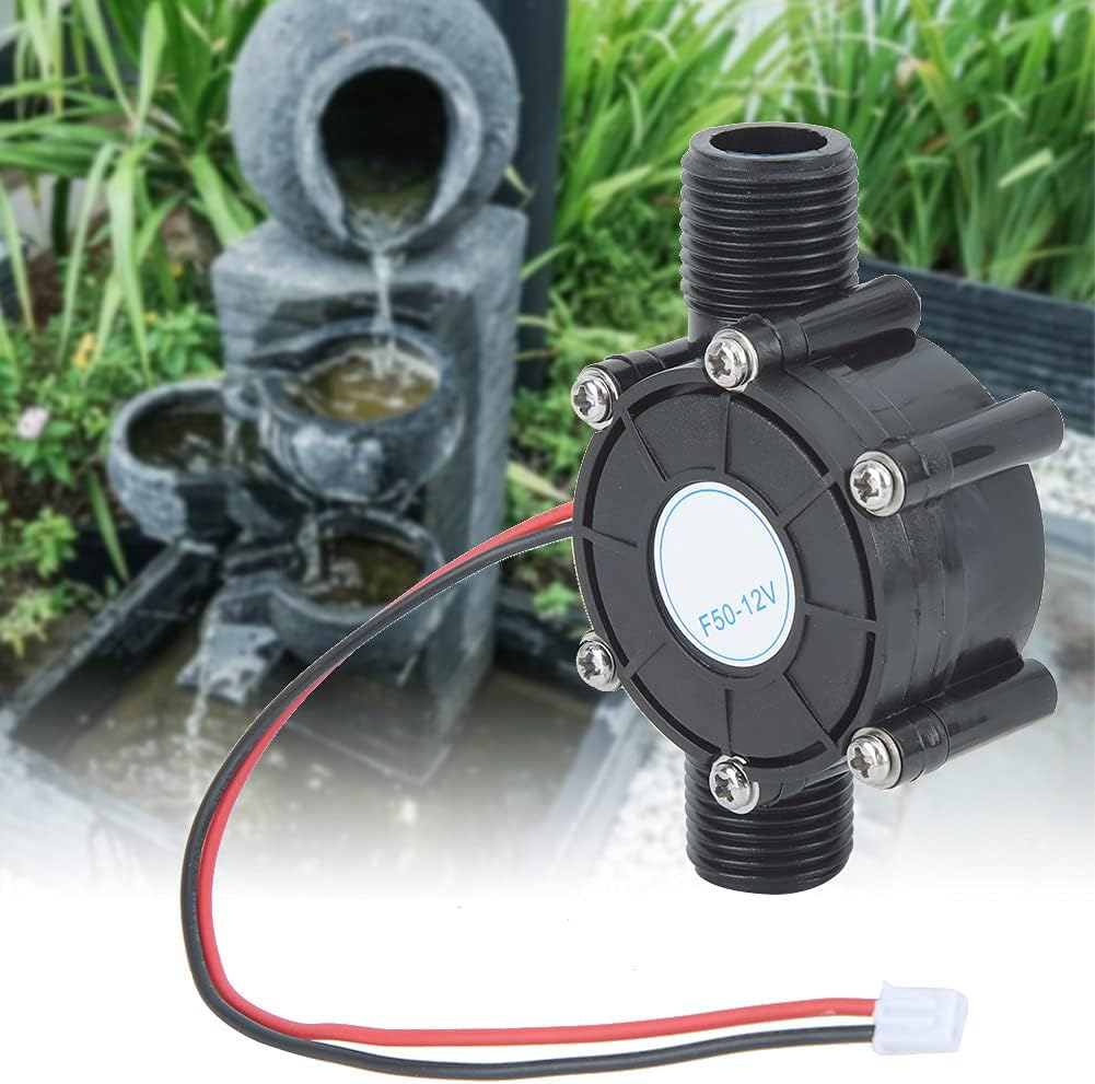 DC Electric Micro Hydroelectric, High Performance Water Turbine Generator Black Long Life Watercourse 12V 10W for Light and Sound System for Bathroom image number 5