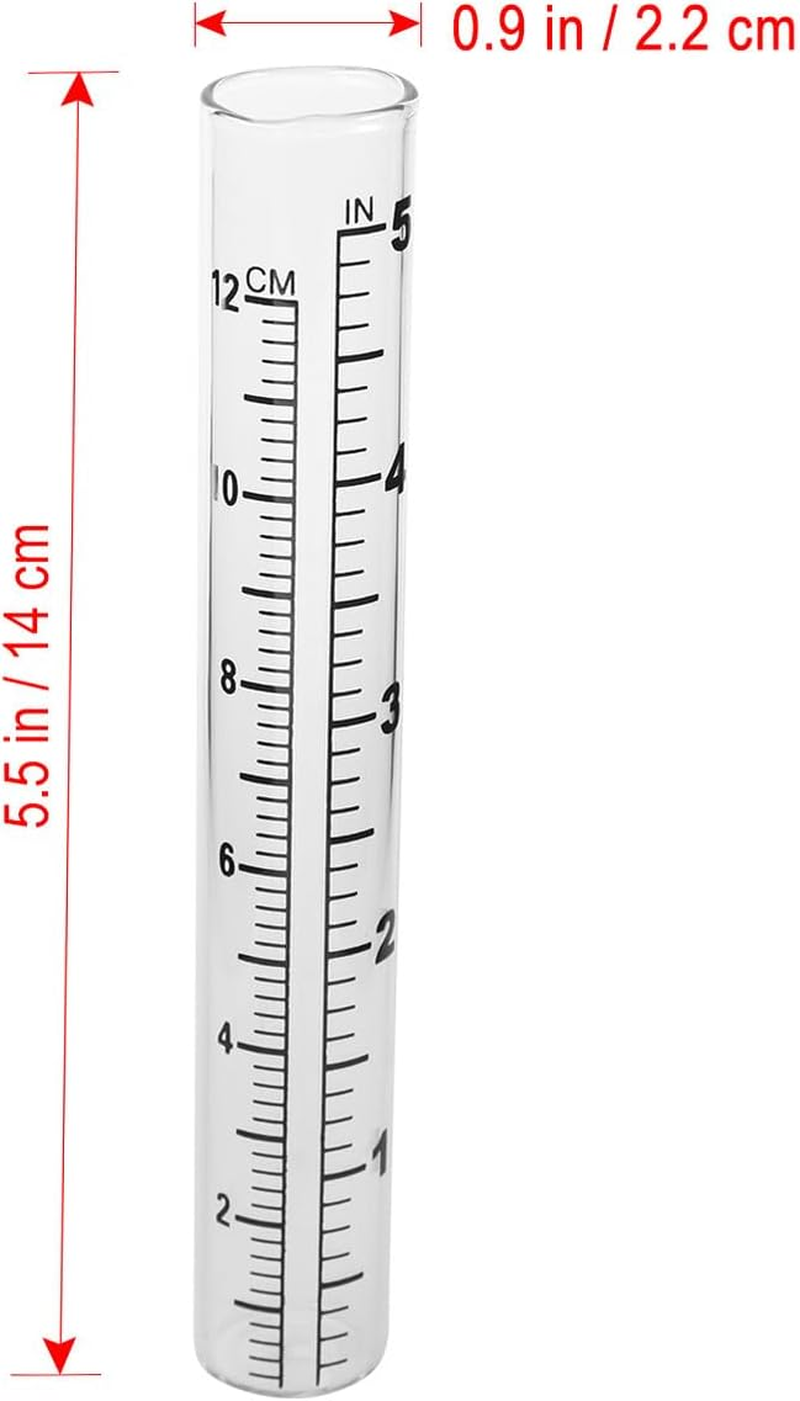 Glass Rain Gauge Test Tube with Flat Bottom and Dual Scale for Precise Outdoor Rainfall Measurement in Garden image number 6