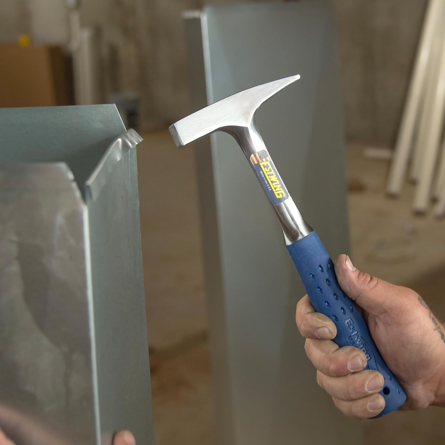 ESTWING Tinner'S Hammer - 12 Oz Sheet Metal Hammer with Forged Steel Construction & Shock Reduction Grip - T3-12 image number 1
