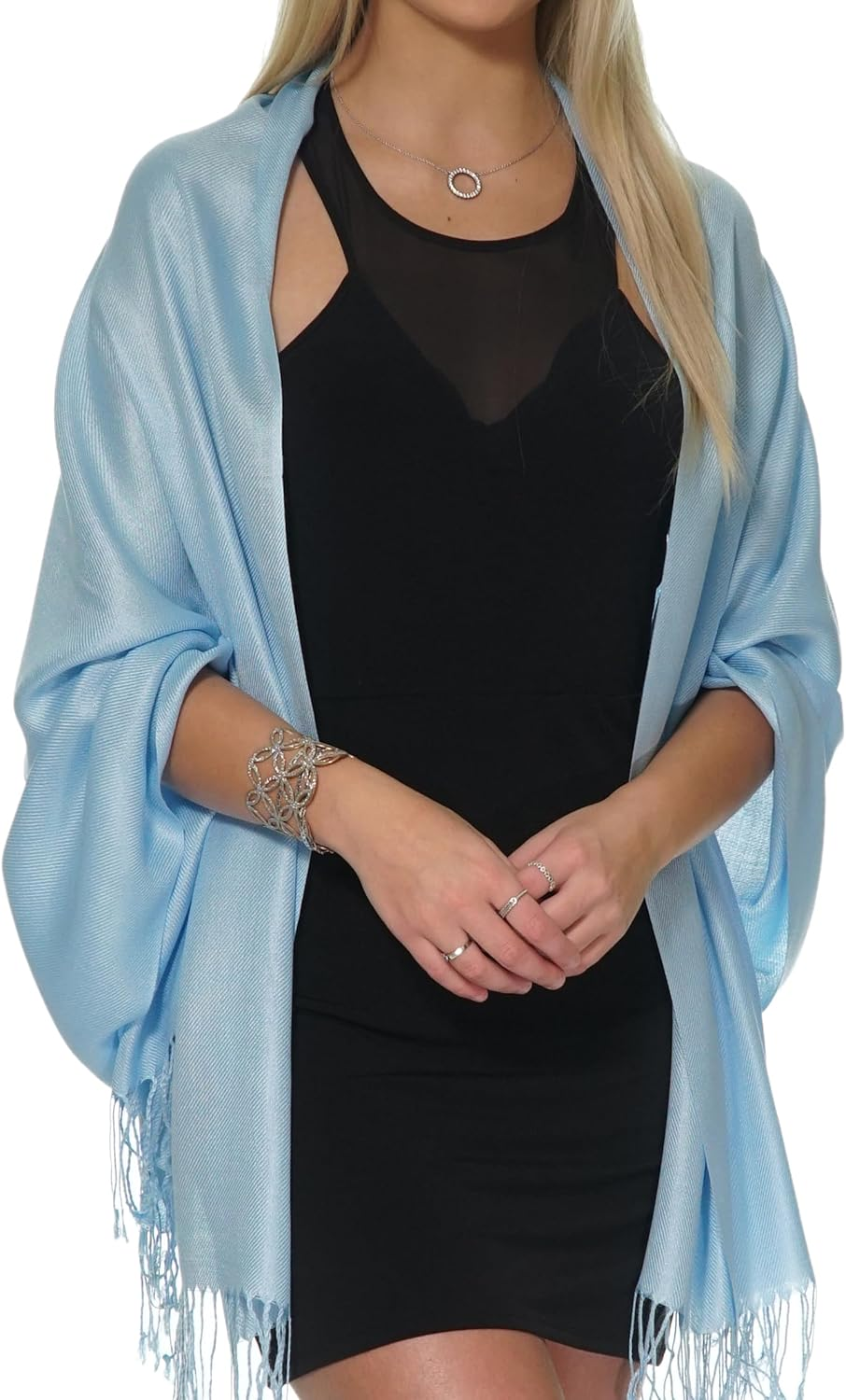 Pashmina Shawls and Wraps for Evening Dresses, Large Soft Pashminas Wedding Shawl image number 5