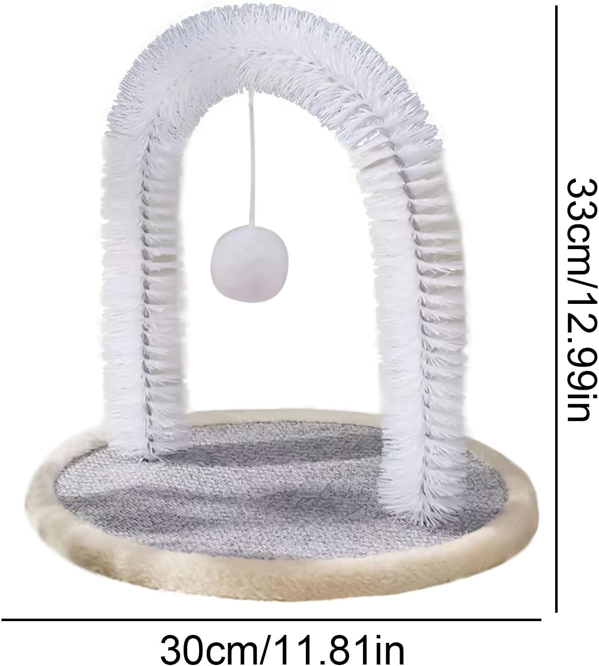 Nkmifeg Cat Self Groomer | Cat Arch Grooming Brush with Scratching Pad - Bite-Resistant Kitten Scratch Toys, Pet Supplies for Small Large Kitten Play Relaxation