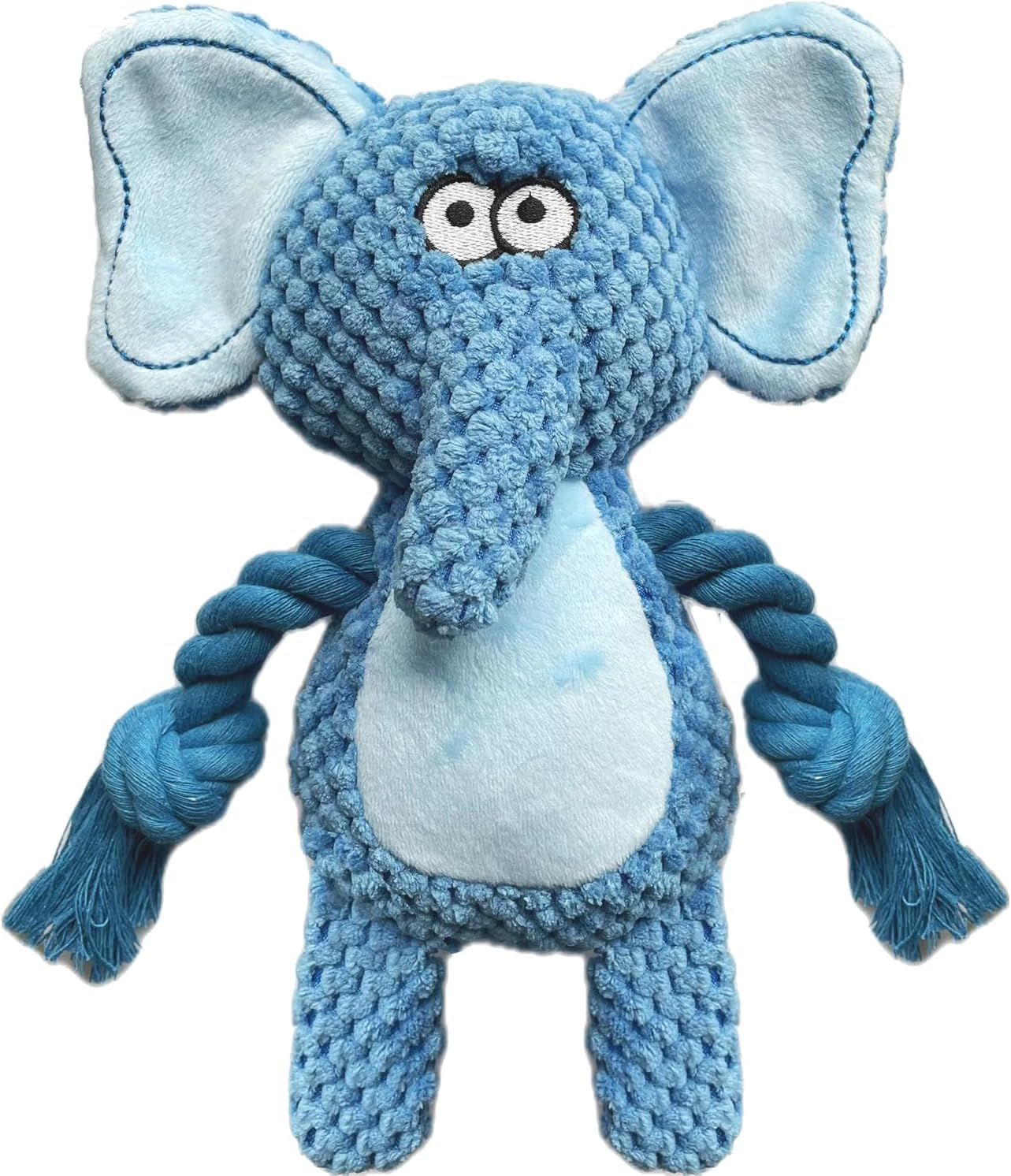 YUREMEEY Elephant Plush Dog Toy, Squeaky, Cuddly, Tug of War, Interactive, for Puppies & Medium Dogs