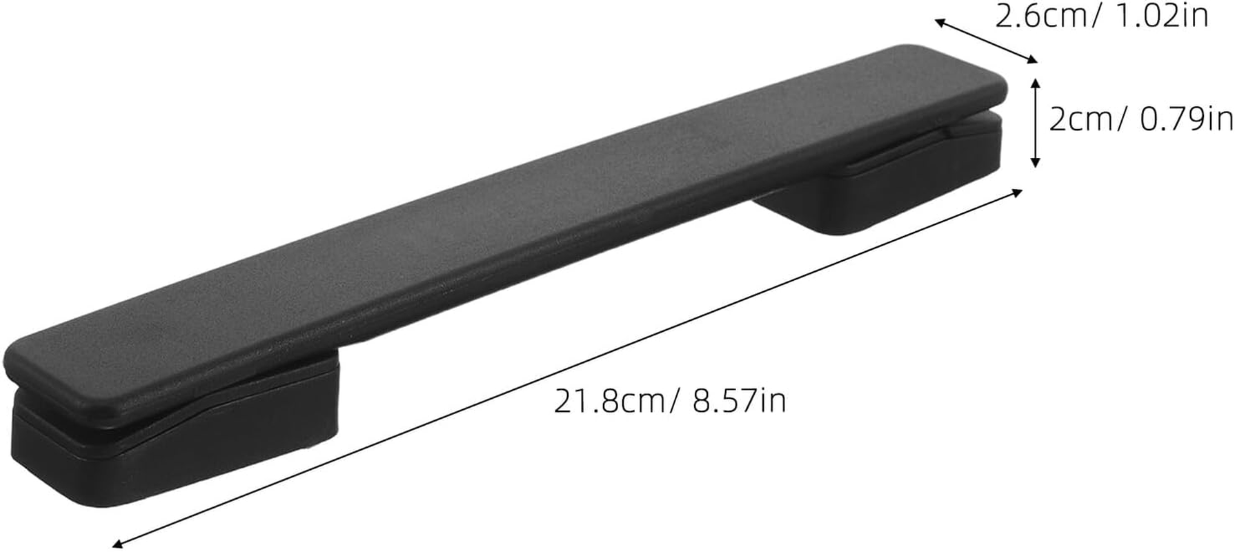 COLLBATH 2Pcs Black Plastic Luggage Handle Replacement with Ergonomic Grip for Comfortable Travel Wear-Resistant Suitcase Pulls for Heavy Luggage Seamless Integration with All Suitcase image number 5