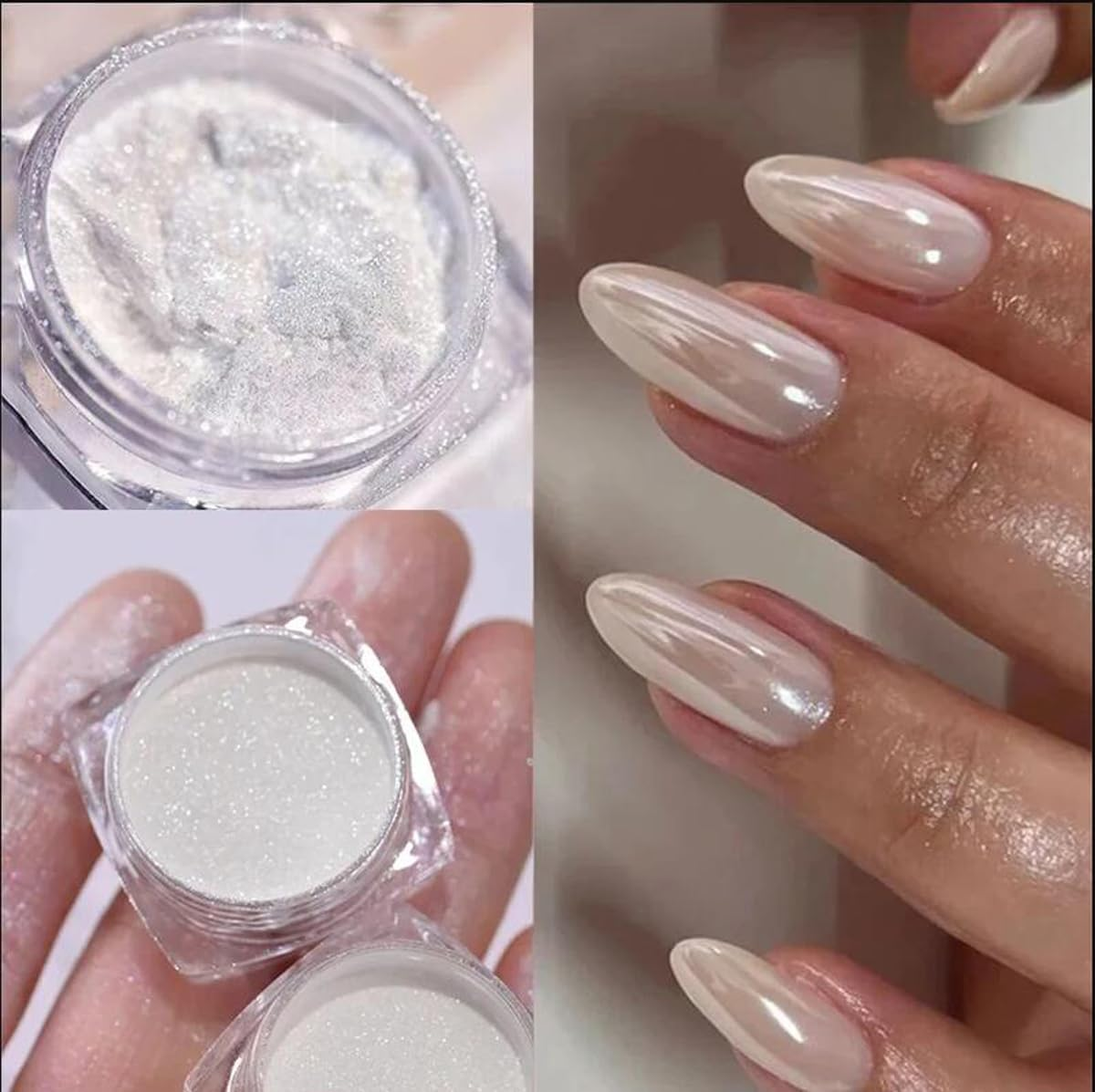 1 Box Laser Nail Glitter Peacock Mirror Powder Laser Dust Nail Art Chrome Pigment Powder Rose Gold Silver Mix Nail Art Glitter Sequins DIY Sparkly Paillette Charm Flakes Gel Nail Decorations