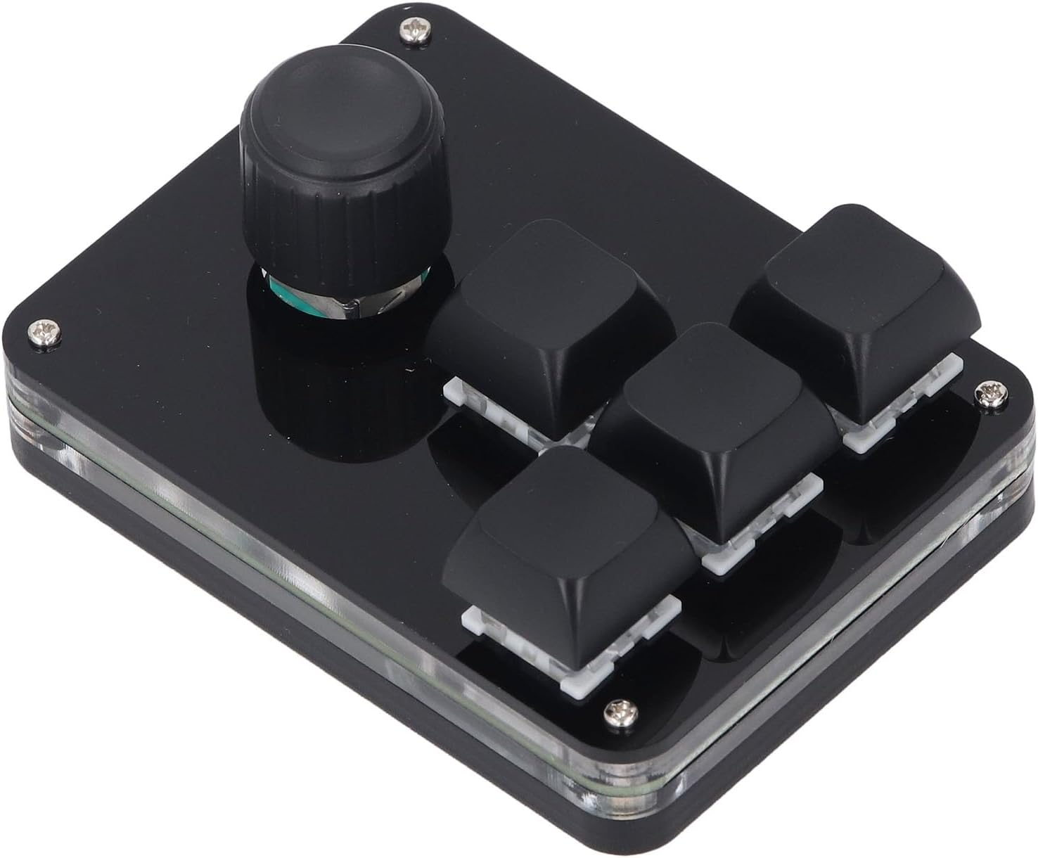 Fafeicy Sayo Device O3C Macro Keyboard 4 Key 1 Knob Programmable Keypad with Blue Switches and RGB Lighting for Gaming and Productivity image number 1