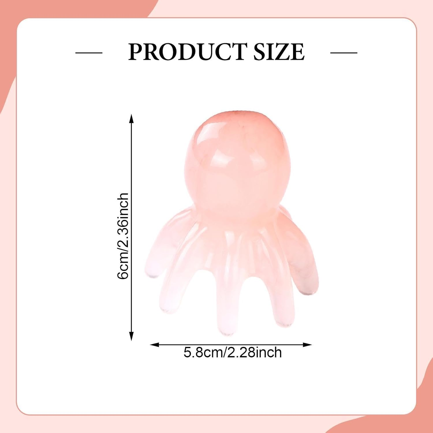 Koolsoo Octopus Massage Comb Head Scalp Massage Compact with Handle Portable Meridians Tool Point Tool for Grooming Home Women Men, Pink - Violet image number 6