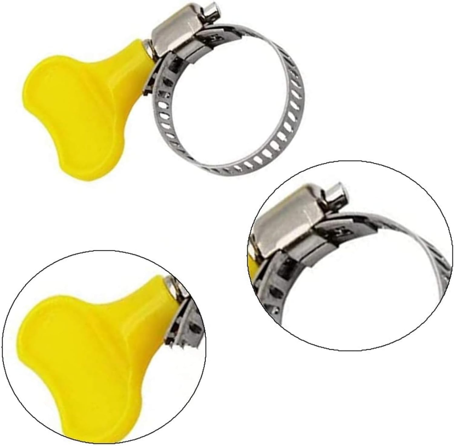 QIOON 8 Pcs Adjustable Hose Clips Stainless Steel Hose Clamps Clip 8-44Mm for Home Flexible Gas Petrol Fuel Hose Pipe Tube Worm Drive Automotive Industrial Electronic (8 Sizes)