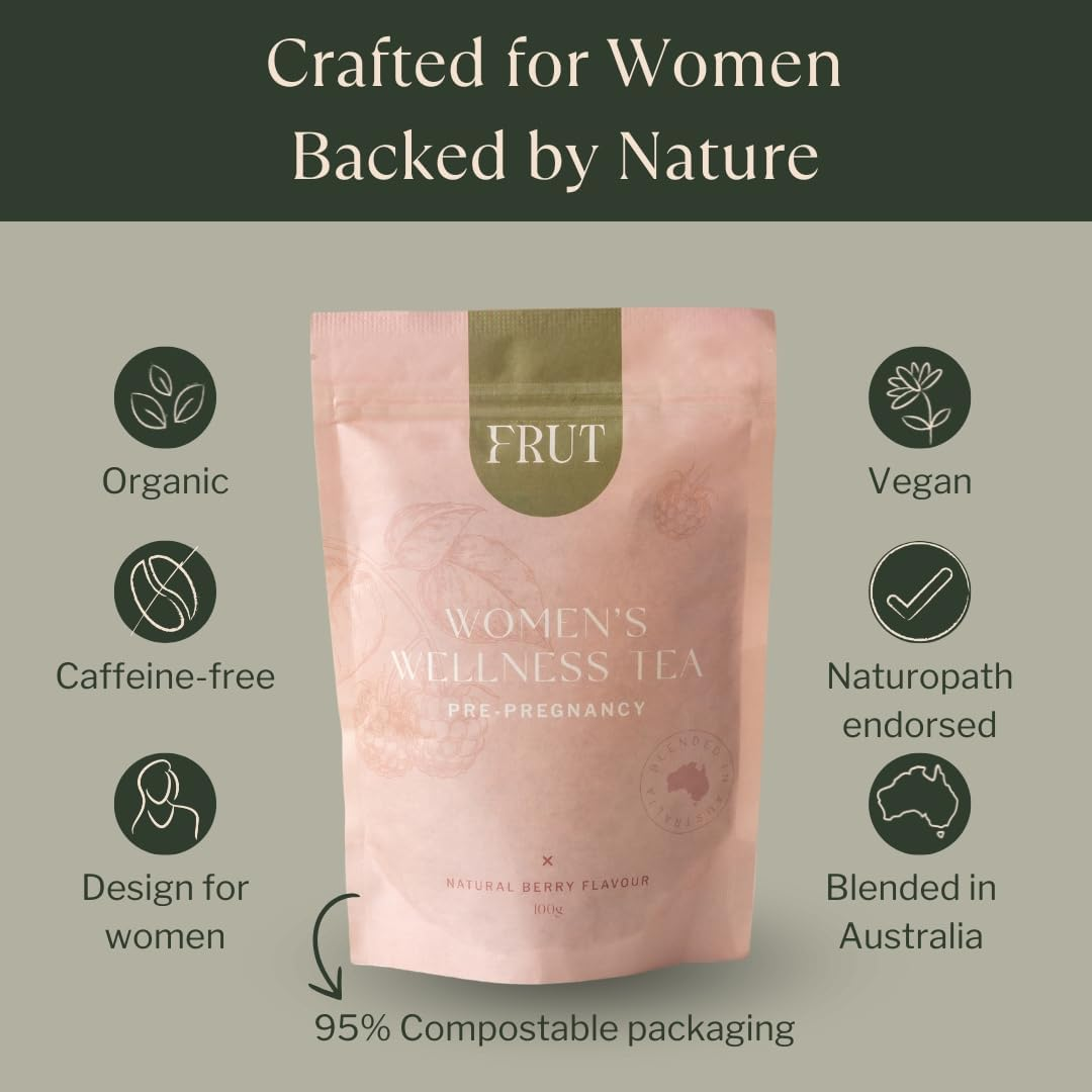 Fertility Tea | Organic Women&rsquo;S Wellness Pre-Pregnancy Herbal Tea | Natural Berry Flavour | Caffeine-Free Raspberry Leaf Blend | Supports Women&rsquo;S Reproductive System | 100G Loose Leaf image number 4