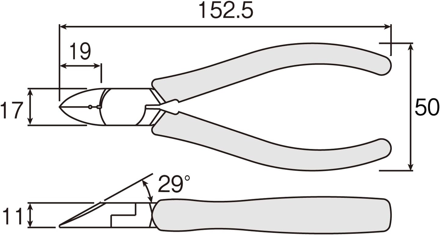 Hozan Nippers with Strip Holes for Thick Wires Combining Ease of Use and Durability; Cutting Capacity: Copper Wire: 0.13 Inch (3.2 Mm) &Phi; N-9-150 image number 4