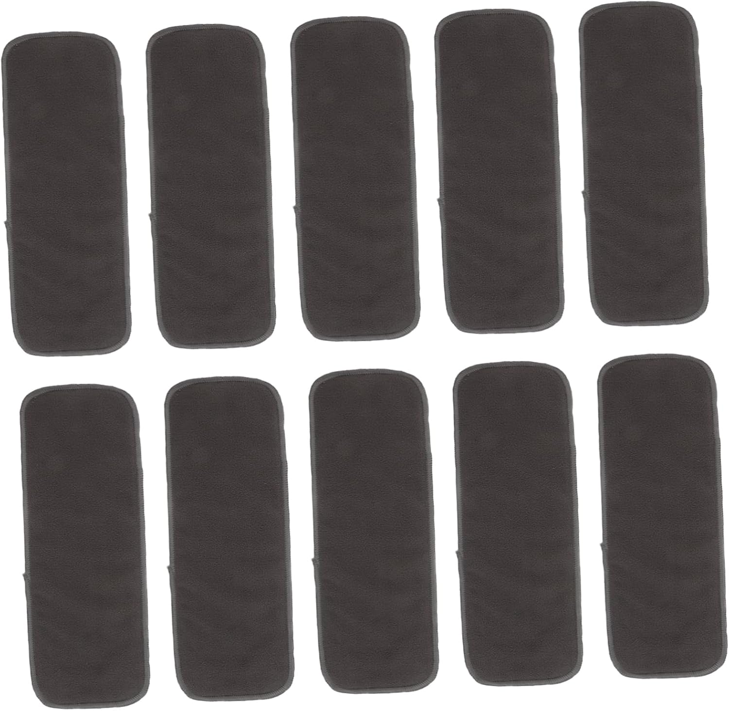 Kisangel 10Pcs Diaper Pad Insert Washable Bamboo Charcoal Pads Reusable Nappy Booster for Newborns Toddlers Household Use