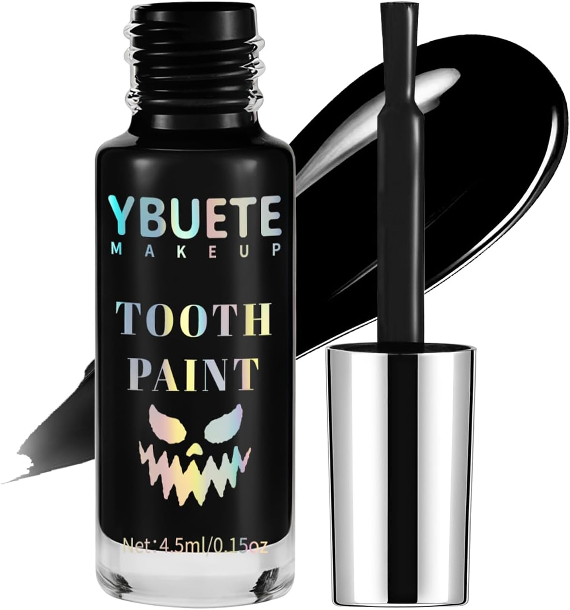 YBUETE Halloween Black Tooth Paint, Temporary Black Teeth Paint for Cosplay, Safe,Quick Dry Realistic, Special Effects Makeup for Theater,Halloween Clown Skeleton Zombie Vampire Costume Makeup
