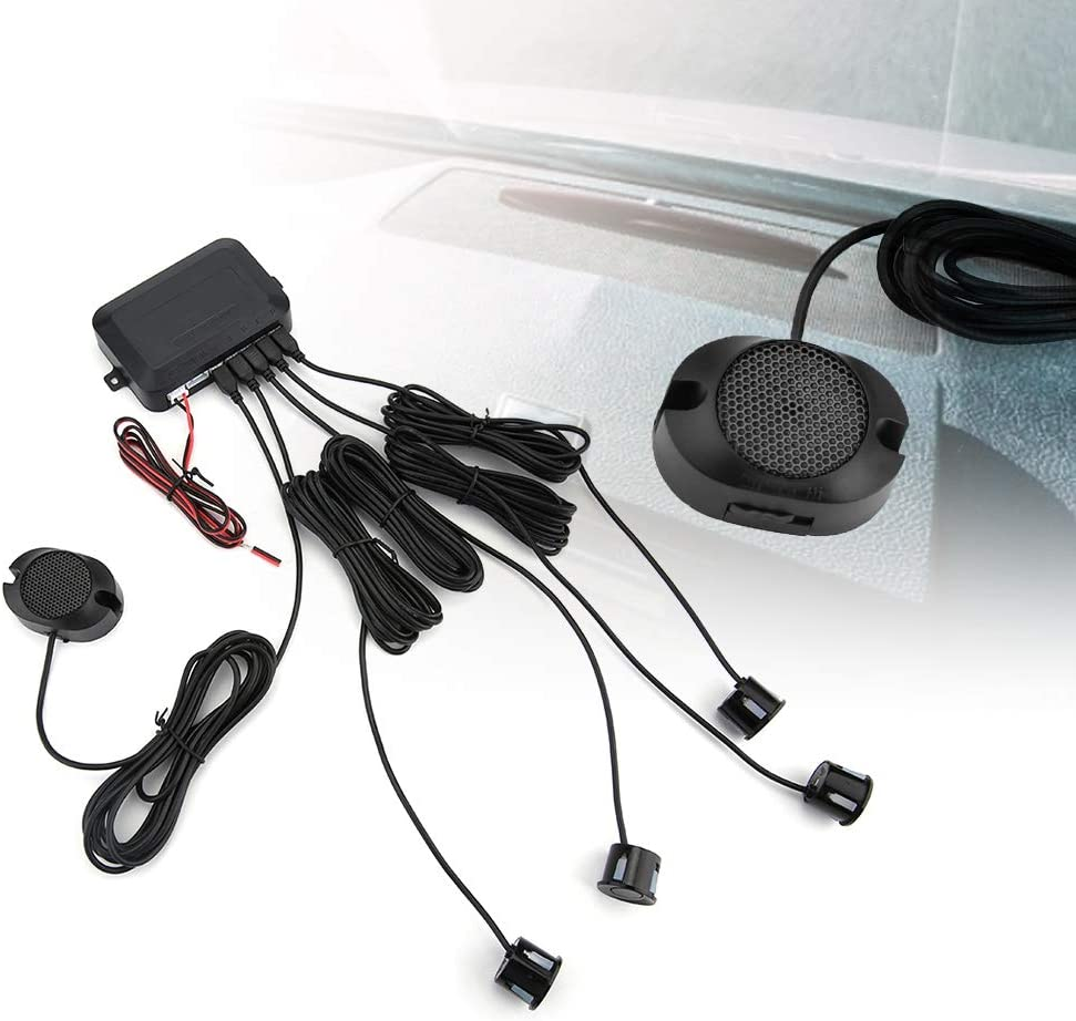 Joyzan Parking Sensor, Garage Car Vehicle Reverse Backup Radar System with 4 Sensors Beep Park Assistance Kit Distance Info Video Output Sound Warning Alarm Buzzer Reminder for Safe Driving Auto RV image number 4