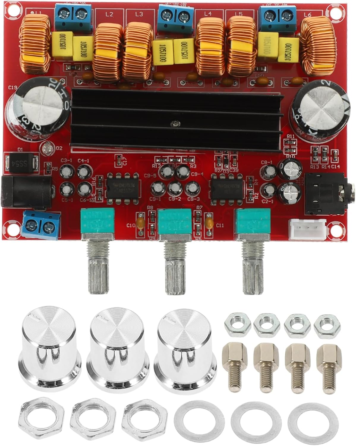 Angoily 2.1 Channel Digital Audio Amplifier Board Module for Subwoofer and Speakers 12V-24V Wide Voltage Power Amplifier for Home Theater Systems image number 2