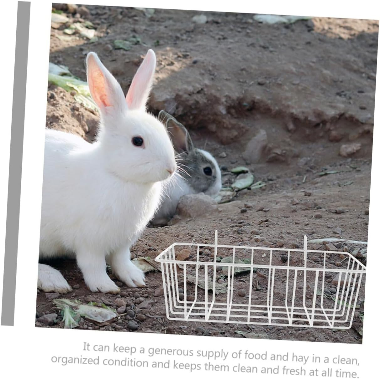 2Pcs Rabbit Feeding Hamster Accessories Ferret Accessories Chinchilla Bunny Grass Holder Chinchilla Feeder Ferret Feeder Holder for Rabbits Rack for Rabbits White image number 4