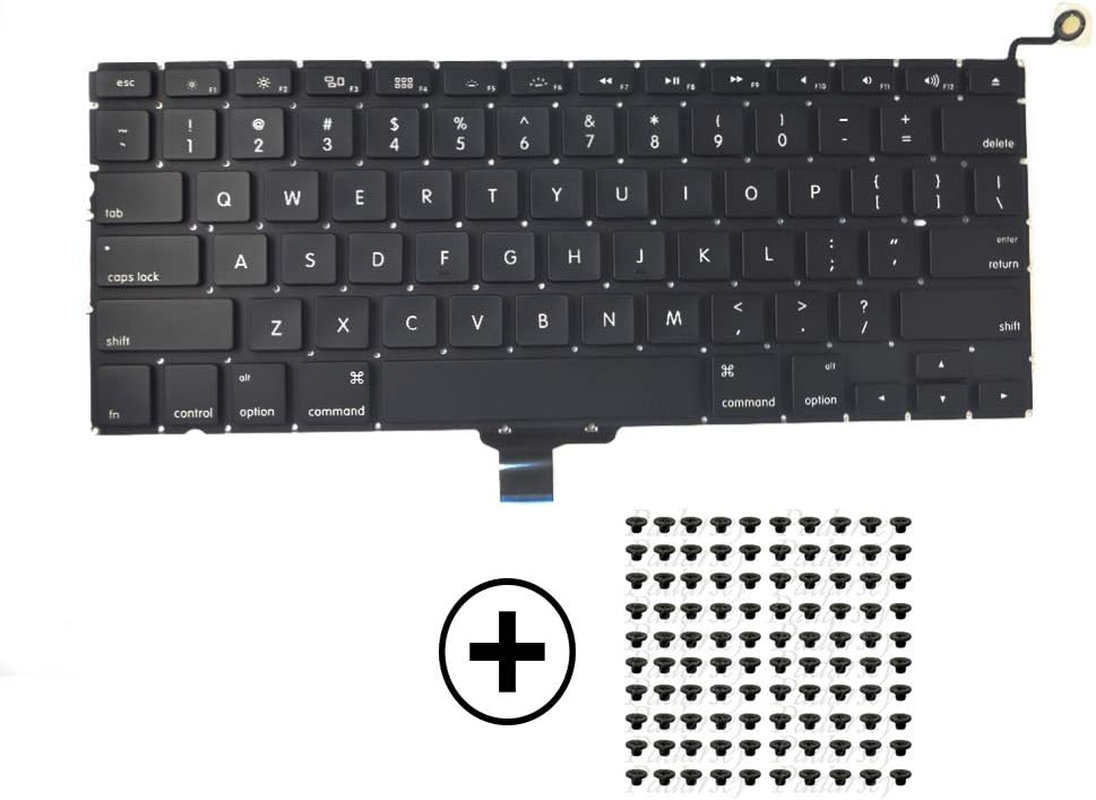 Padarsey New Laptop Replacement Keyboard Compatible for Macbook Pro 13-Inch A1278 2008 2009 2010 2011 2012 2013 2014 2015 Year with 80Pce Keyboard Screws