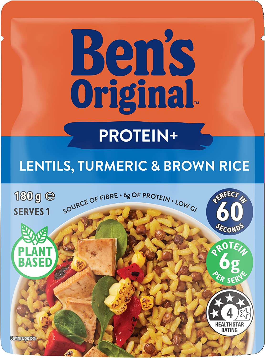 Ben&rsquo;S Original Protein+ Lentils, Turmeric and Brown Rice 180 G, Case of 6 image number 1