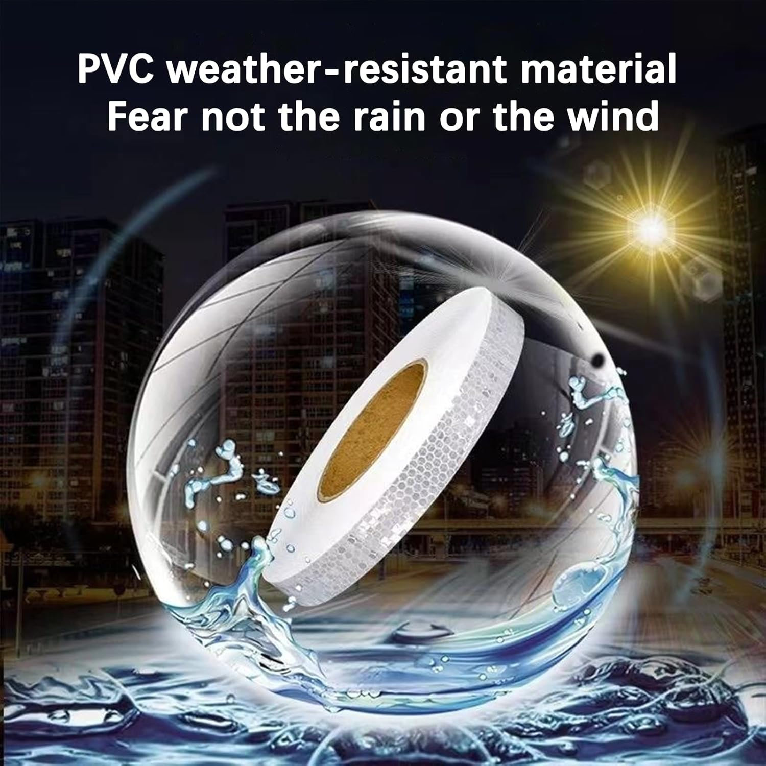 8M White Reflective Tape - Reflective Tape for Safety Security Marking on Vehicles Bikes Helmets Clothing Waterproof Self Adhesive Outdoor Warning Stickers Roll image number 4