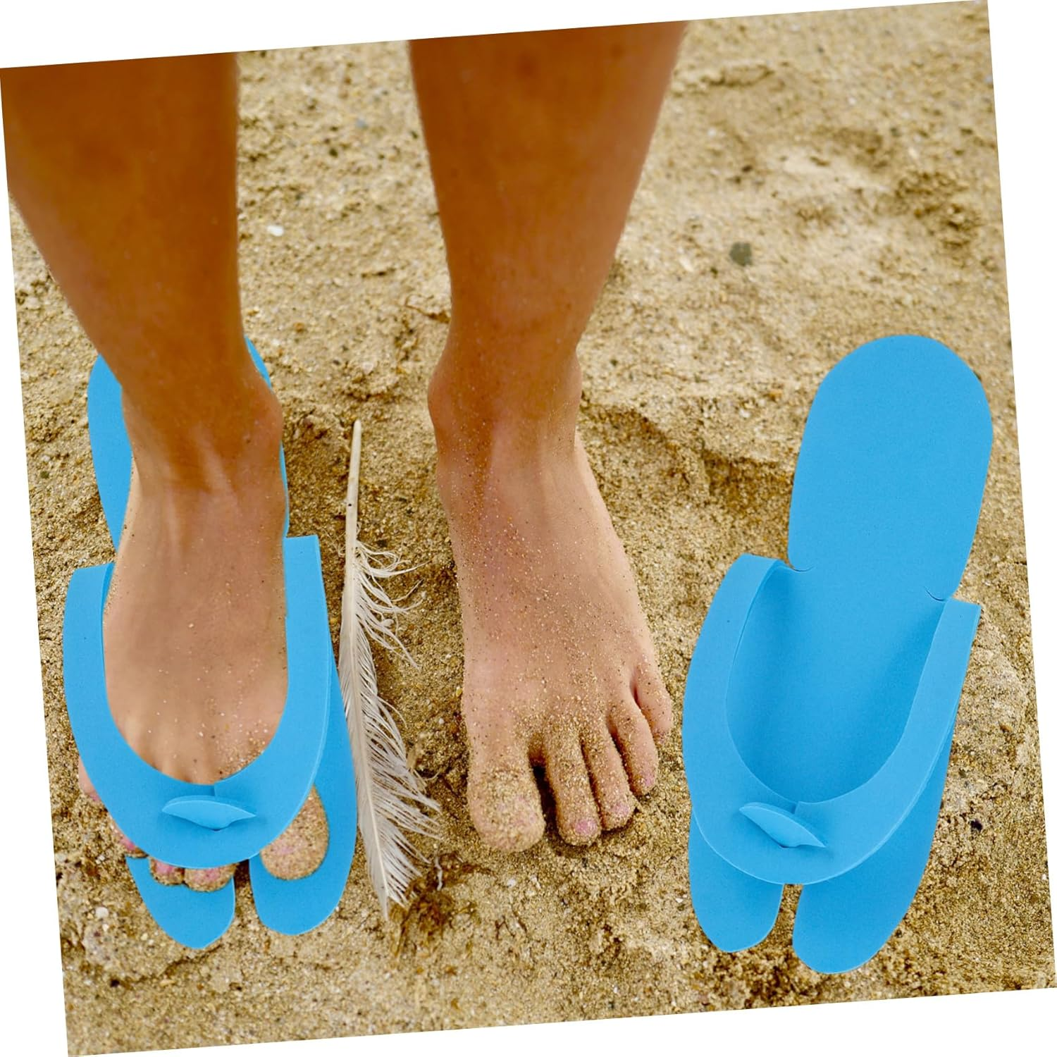 24 Pair Disposable Folding EVA Slippers Unisex Lightweight Breathable Travel Hotel Single Use Slip Resistant Indoor Footwear for Guests Mixed Colors image number 4