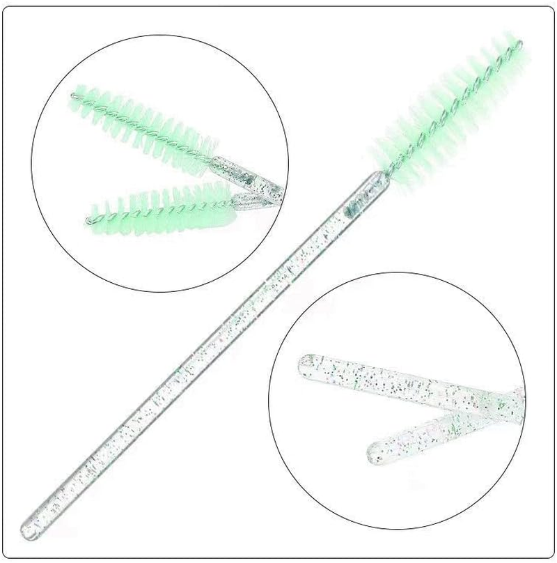 HIGHROCK 50 PCS Applicators Brushes Eyelash Brush Mascara Wands Crystal Eyelash Combs (GREEN) image number 1