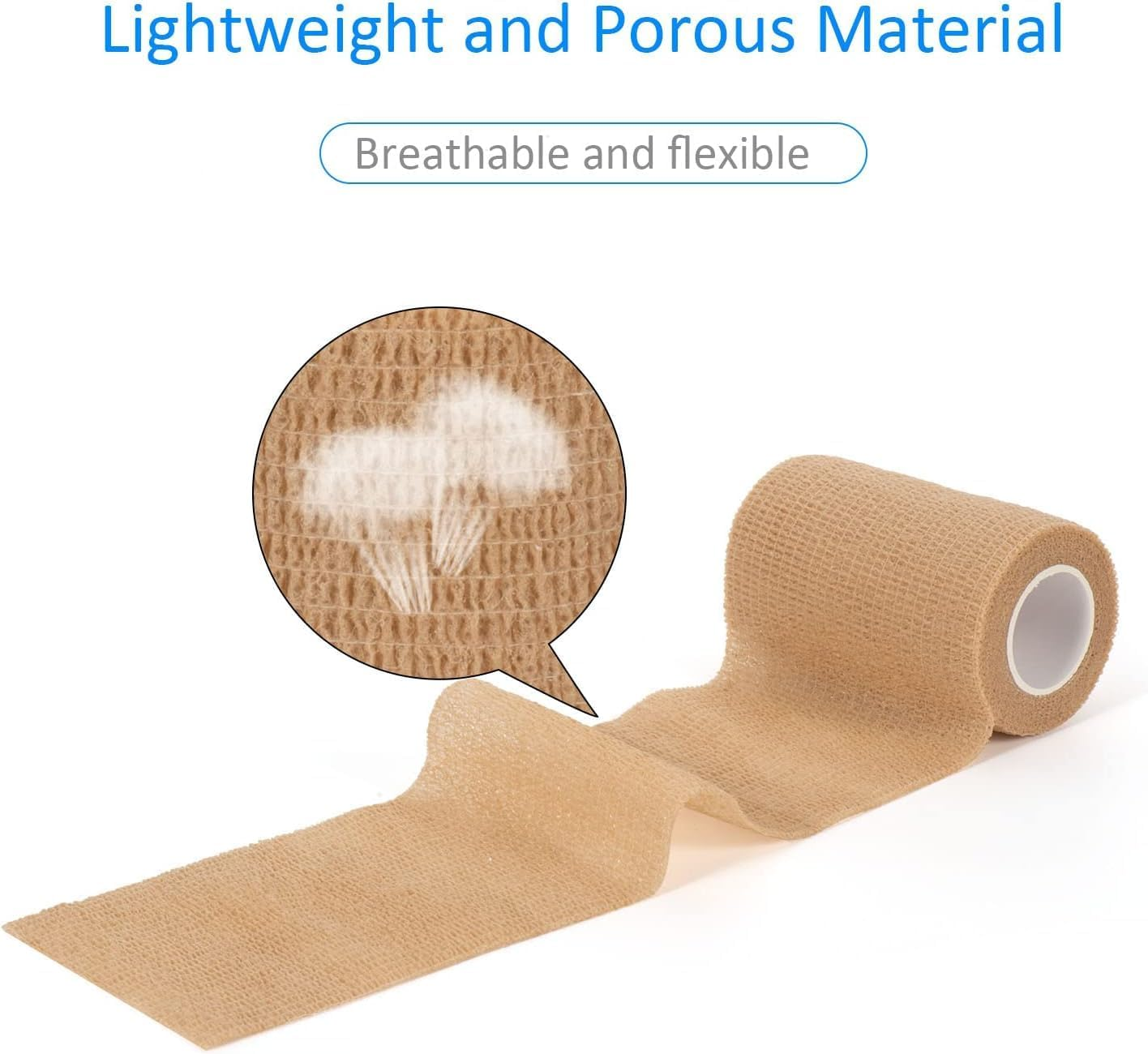 10PCS Self Adhesive Bandage Wrap, 5 Yards Assorted Colors Bandage Tape, Non-Woven Stretch Cohesive Bandage Wrap for Pets, Athletic, Sports, Wrist (10CM) image number 2