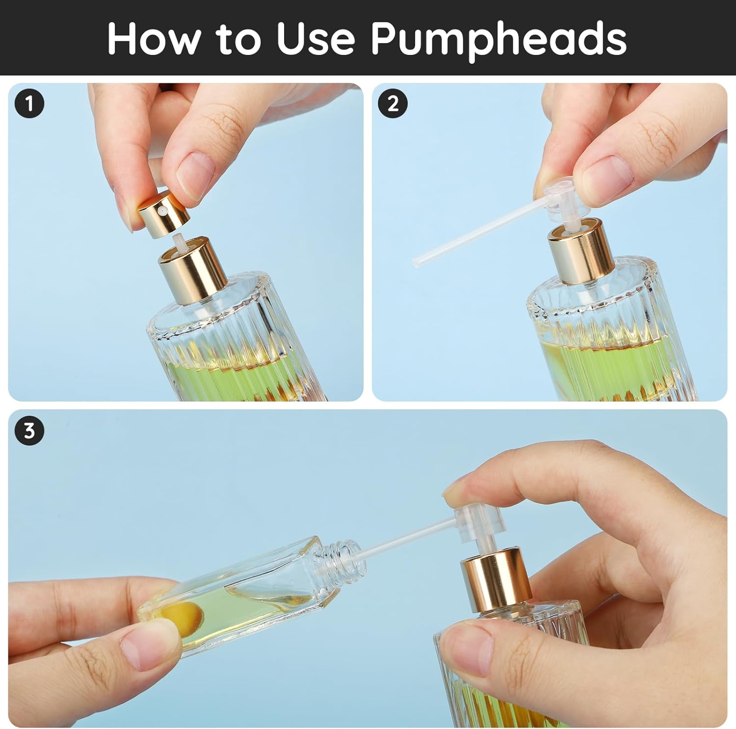 Segbeauty Perfume Cosmetic Transfer Tools, Include 2PCS 10Ml Fragrance Decanter Syringe, Funnel in Metal, Pipettes, Refill Pumps for Spray Bottle (Blue + Purple) image number 3