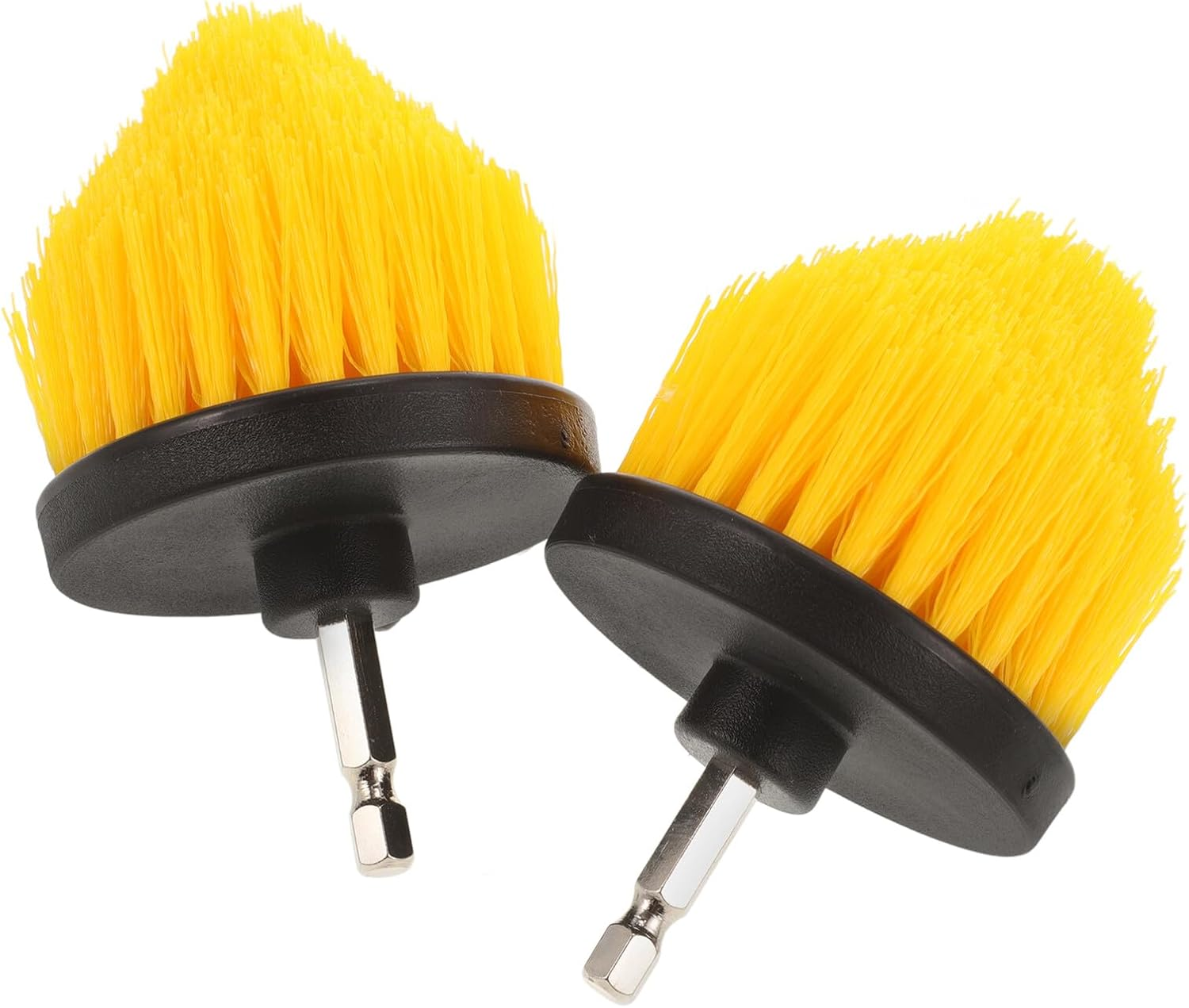 UPKOCH 2Pcs Drill Brush Attachment Cleaning Scrubber Tool Scrubbing Brush for Car Kitchen Bathtub Tile Walls Steel PP Material image number 1