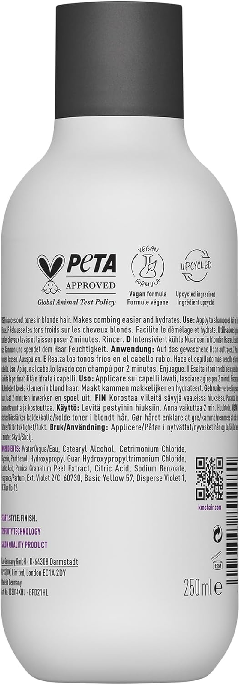 KMS Color Vitality Blonde Conditioner, 250 Ml image number 4