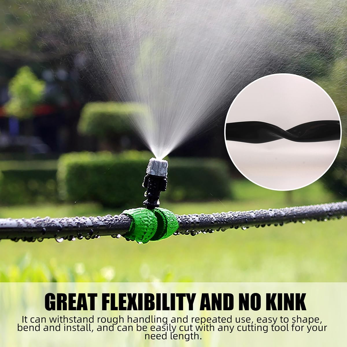 Black Vinyl Tubing 1" ID X 1-1/4" OD - 10 Ft PVC Flexible Plastic Tube Hybrid Hose with 4 Stainless Clamps, Transfer Water Air Oil for Pond Fountain Garden. image number 3