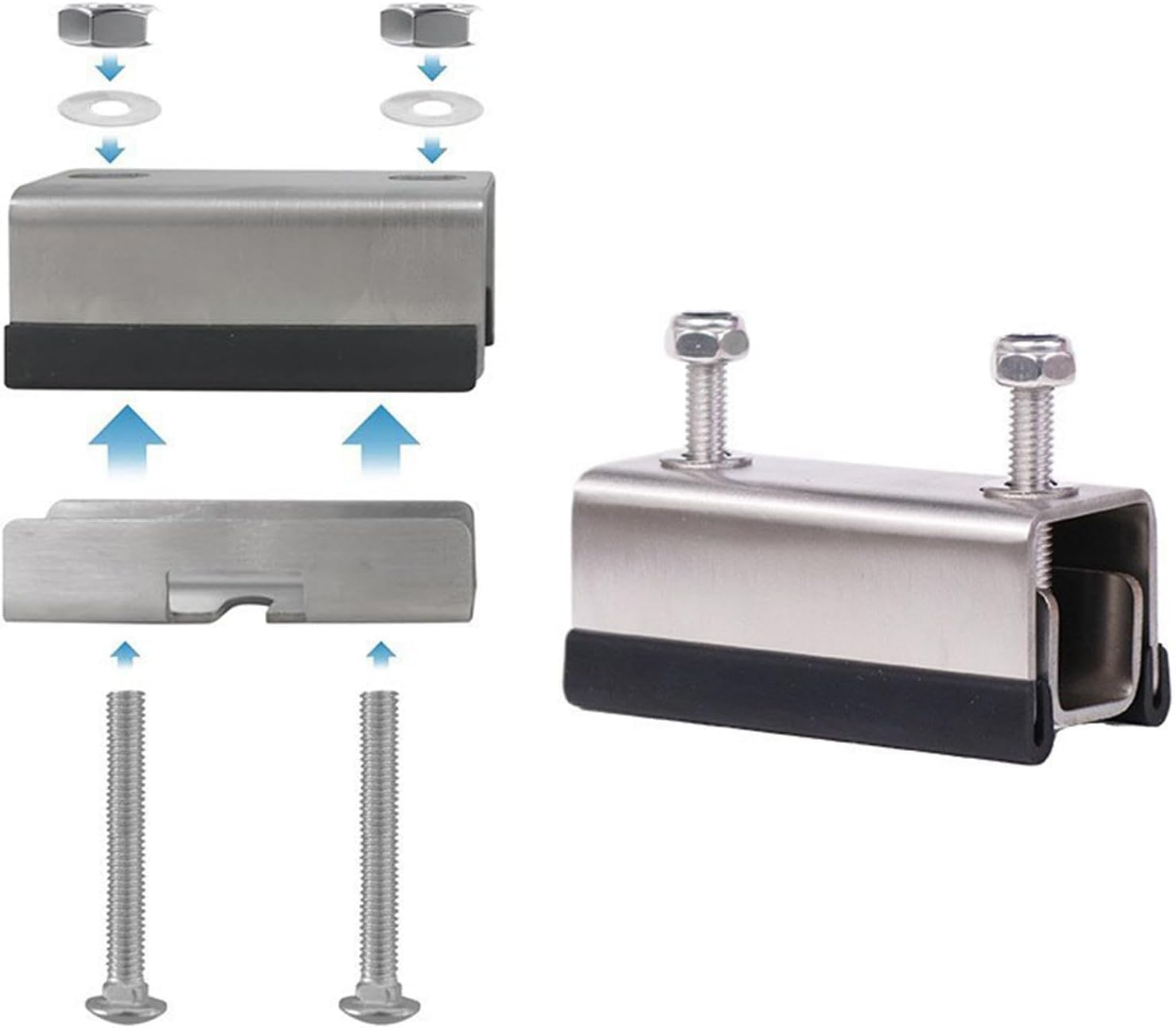 FJMQHU Van Roof Rack Brackets Roof Rack Mount Kit Easy to Install Professional Stainless Steel, Double Hole 6Pcs Set - Single Hole 4Pcs Set image number 4