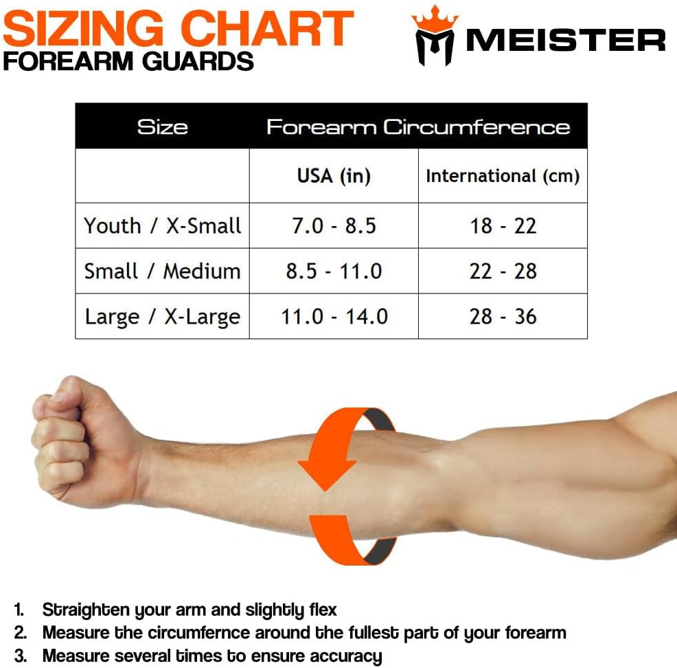Meister MMA Elastic Cloth Forearm Guards W/Integrated Gel Padding (Pair) image number 3