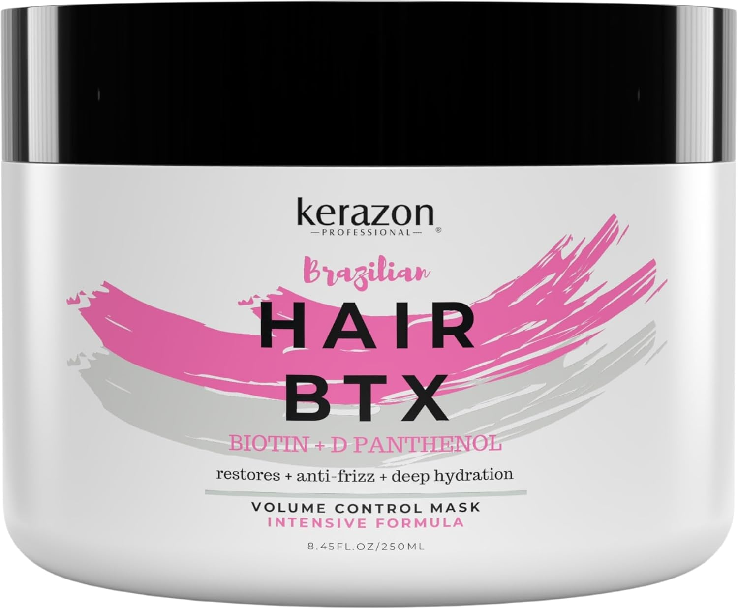 KERAZON Intensive Brazilian Hair BTX Treatment 8Oz 236Ml for All Hair Types, Thermal Activated Hair Mask Damaged Hair and Long Lasting Volume and Frizz Control. Packaging May Vary. image number 1