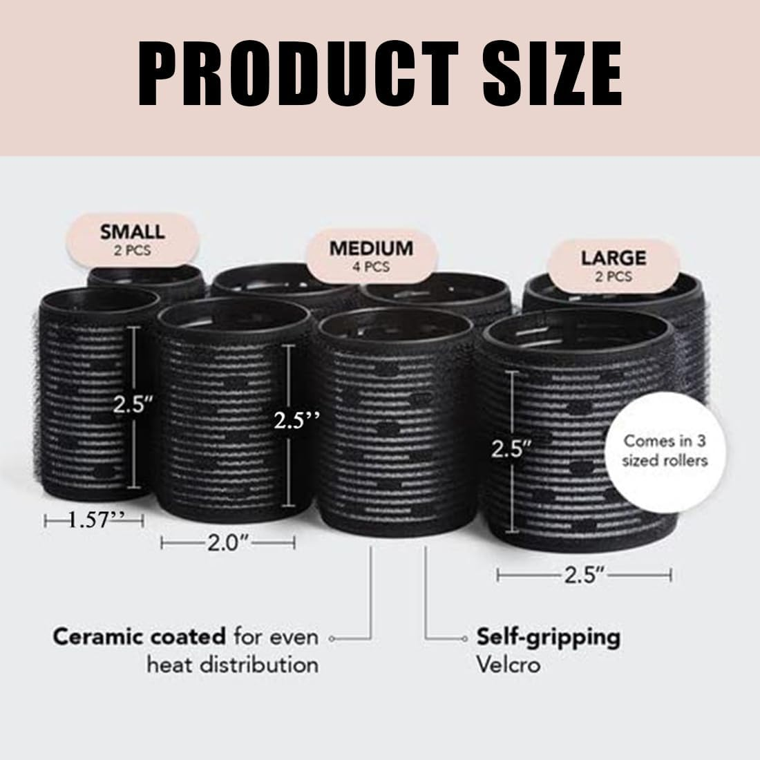 XUZOPIM 8 X Magic Hair Curlers 60Mm DIY Curling Tool Rollers - Available in Large, Medium and Small Sizes for Long, Mid-Long, Short, Thick and Thin Hair image number 5