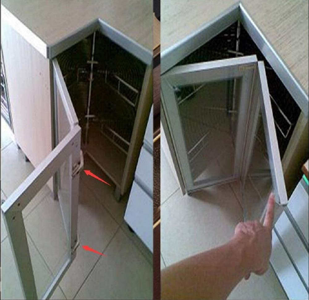 2 Pieces 135 Degree Corner Cabinet Door Hinge Kitchen Bathroom Cabinet Hinge image number 5