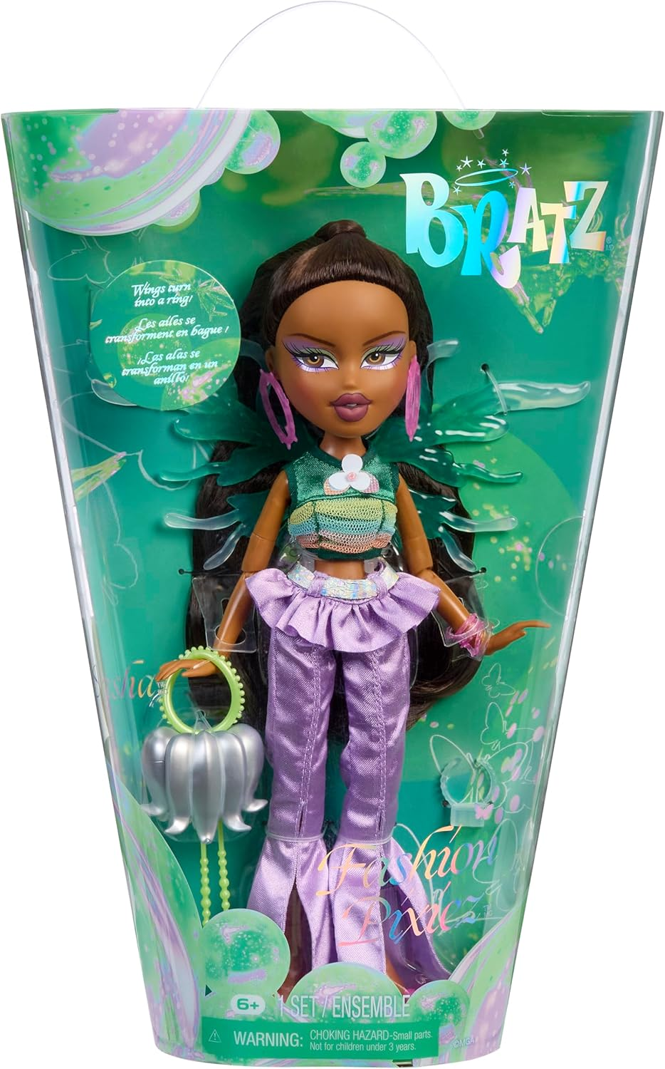 Bratz Fashion Pixiez Sasha Collectible Fantasy Doll with Real Fashions and Accessories image number 3