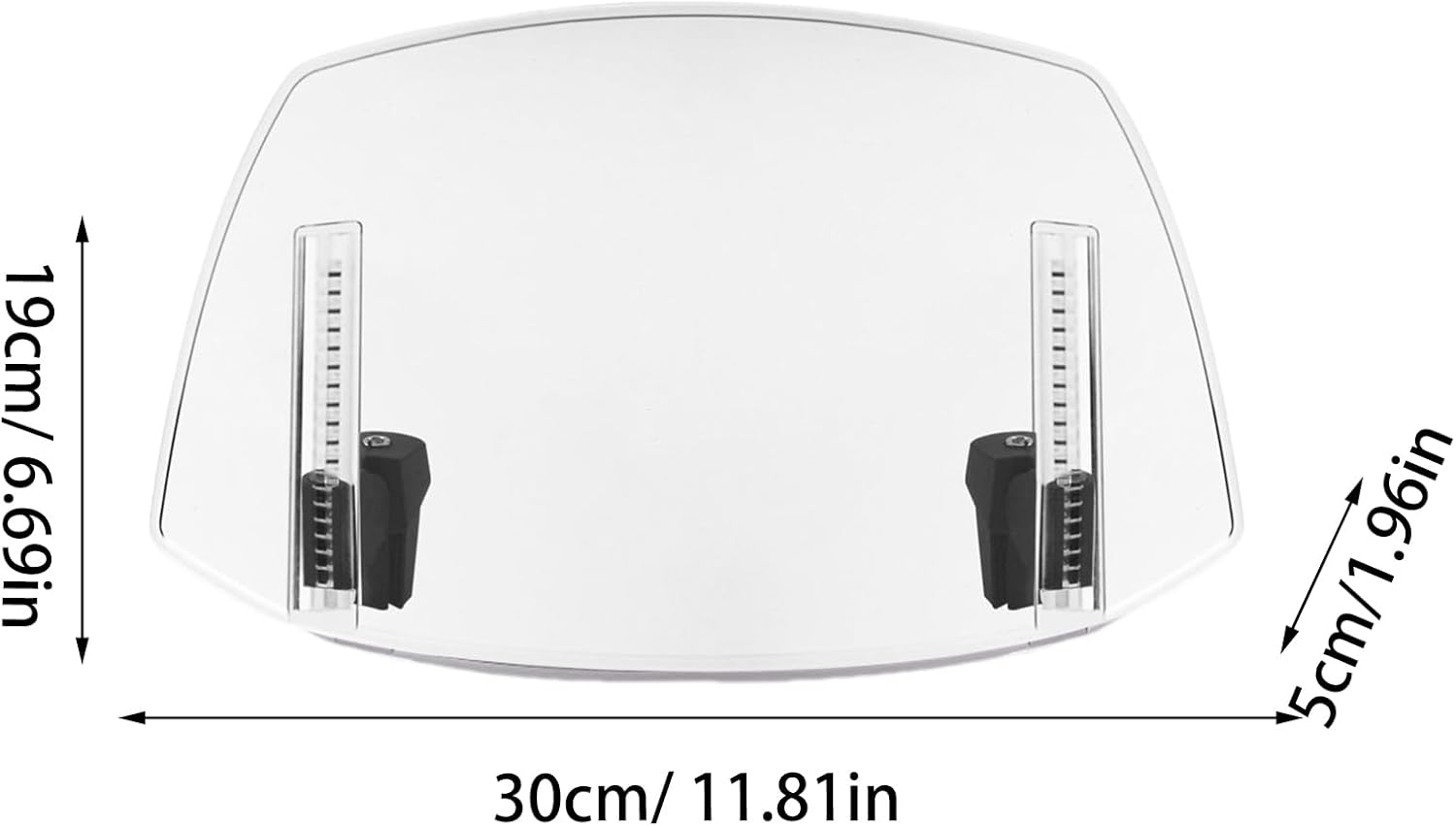 Motorcycle Windshield Extension - Motorcycle Windscreen Windshield - Modification Spoiler Extension Accessories Improved Stability for Motorbike Scooter ATV - Transparent image number 5