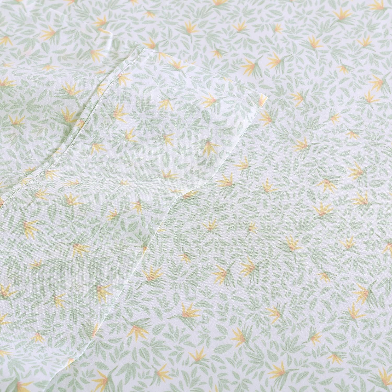 Tommy Bahama - Queen Sheets, Cotton Percale Bedding Set, Crisp & Cool, Stylish Home Decor (Crane Flower Green, Queen) image number 2