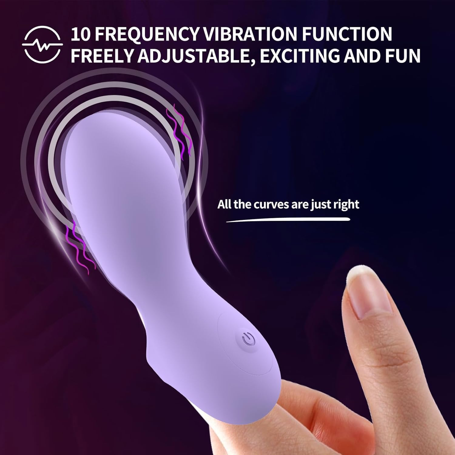Finger Vibrator for Couples - Powerful Sexual Stimulation Toy for Women with Nipple and Clitoral Sensation - Sexual Pleasure Tools for Women Mini Vibrator Couples Sex Toys (Purple) image number 1