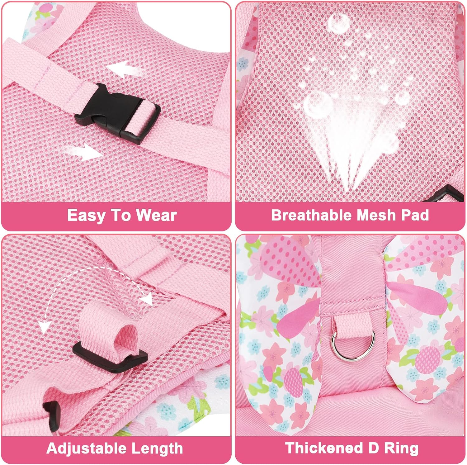 Accmor 3 in 1 Toddler Harness Leashes + anti Lost Wrist Link, Kids Harness Children Leash for Girls, Child anti Lost Leash Baby Cute Harness Belt Strap Hold Kids Close While Walking image number 4