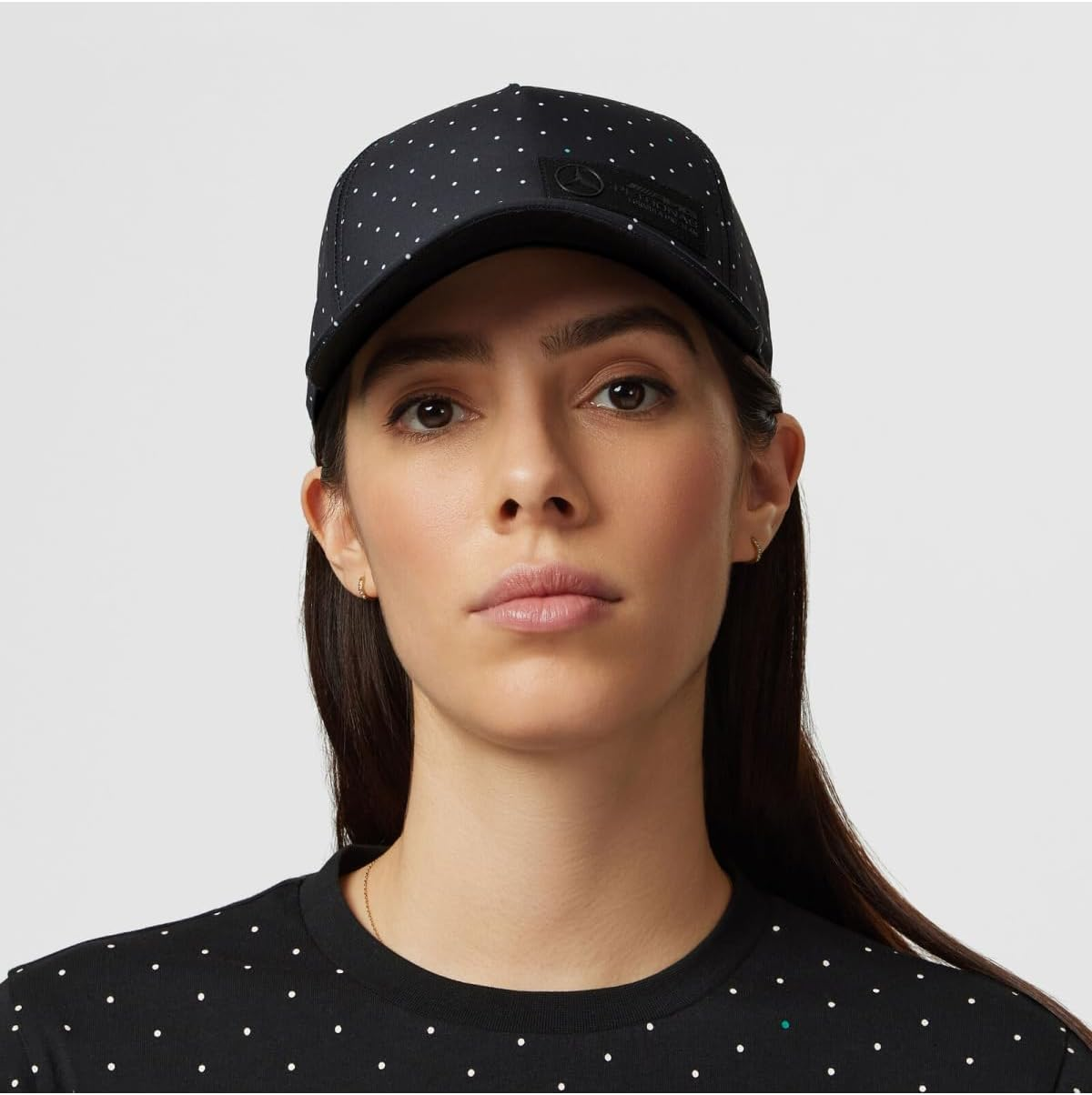 Mercedes AMG Petronas Formula One Team - Polka Dot Hat - Black - Unisex - Size: One Size, Black image number 1
