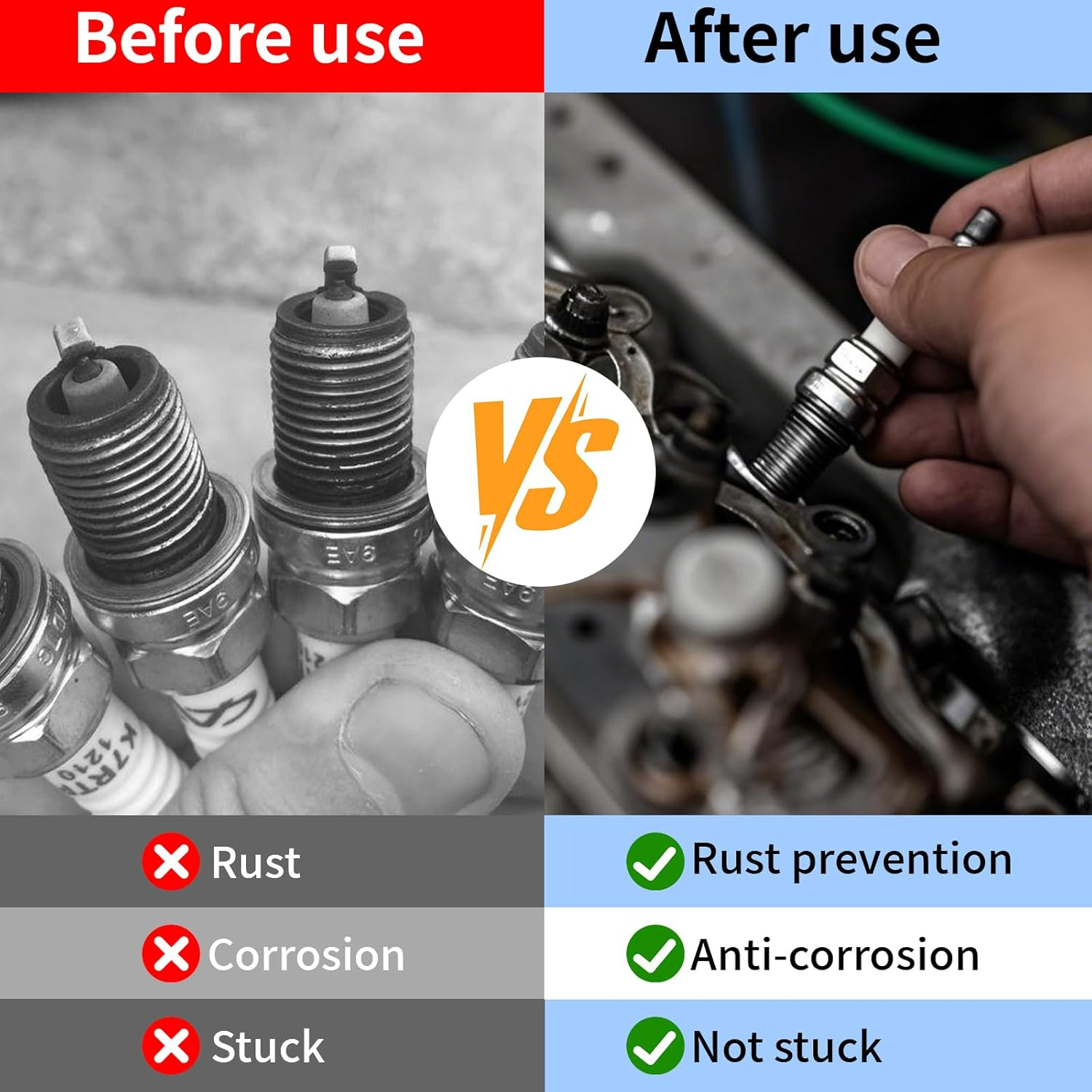 Copper Anti-Seize Thread Lubricant Spark Plug Antiseize Grease Compound for Automotive, Bolts and Nuts | High Temp Brake Parts Lubricant Grease Prevents Rust, Corrosion, Seizing - 1Oz Tube (1-Pack) image number 4