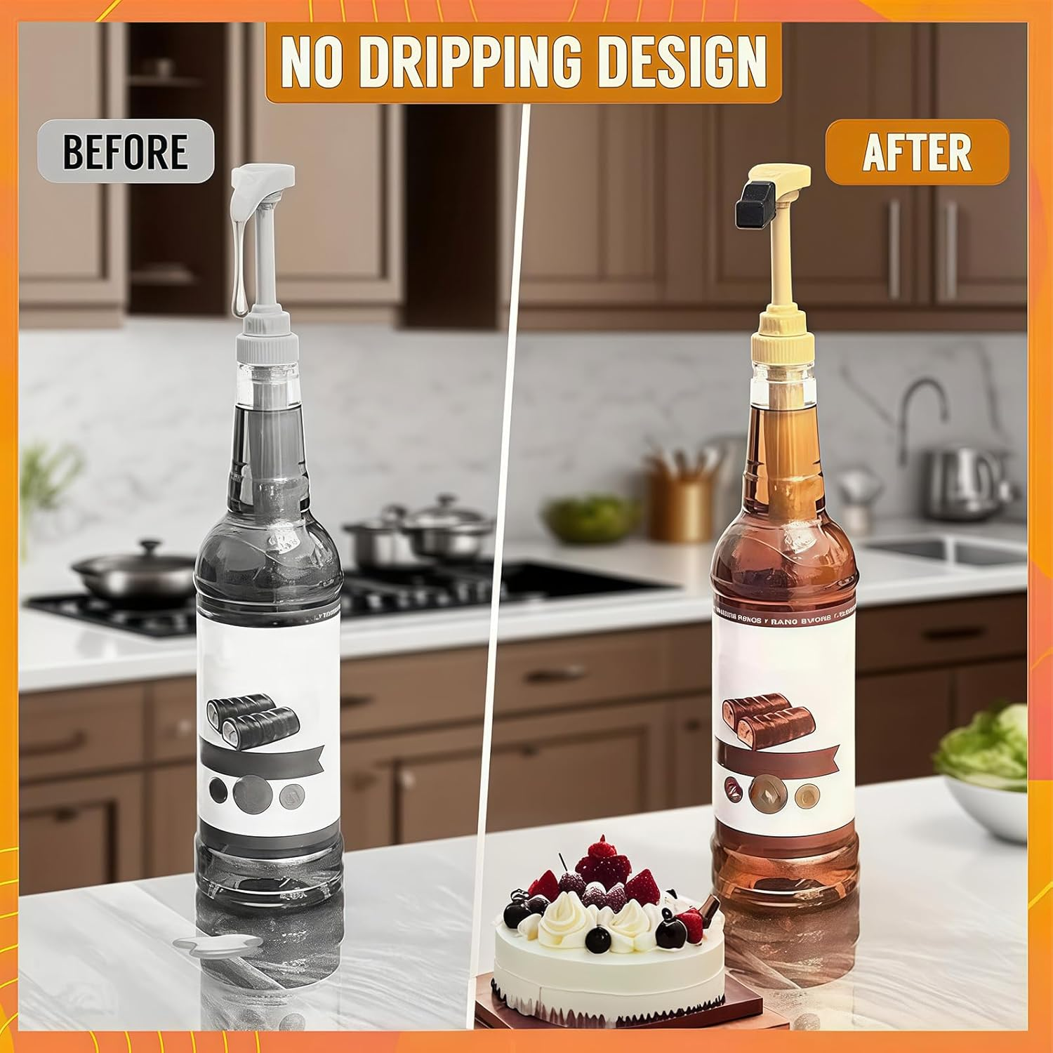 Koceci 25 PCS Coffee Syrup Pump Covers, Silicone Syrup Pump Caps, Pourer Covers Pourer Caps Fits for Pour Dispenser, Oil Liquor Bottle (Black) image number 5