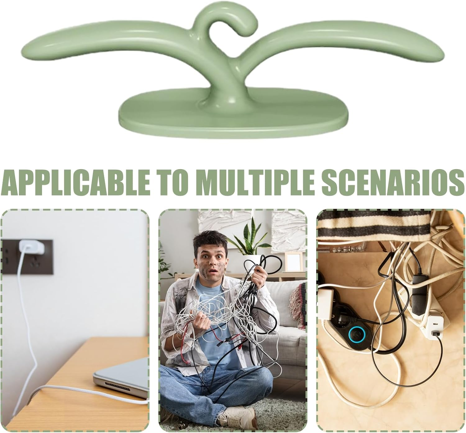 Appliance Cord Organizer | Adhesive Desktop Cable Management,Cord Management Wrapper,For Home Kitchen Living Room Dining Room Bedroom Study Dormitory image number 4