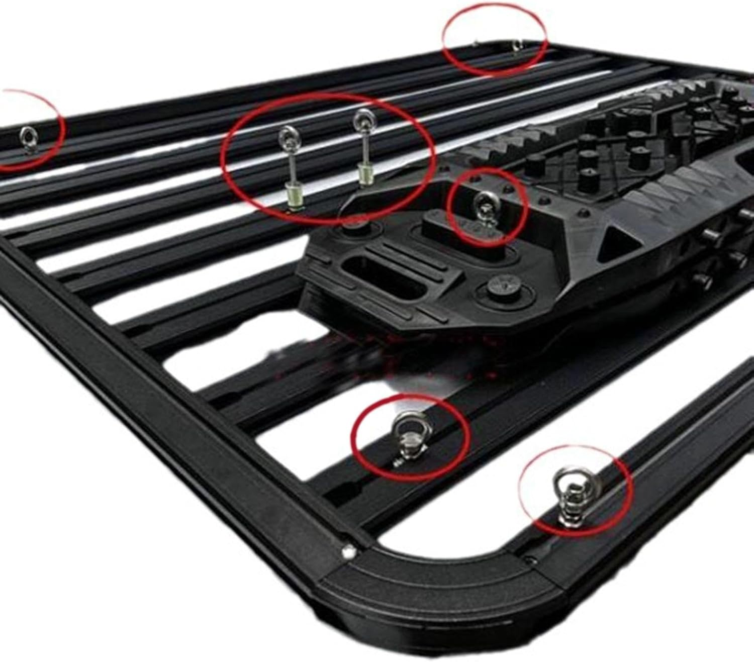 Okiyakusama 4 Pieces Stainless Steel Roof Rack T Bolts T Track Mount Tie down Anchor Heavy Duty Eye Bolt for Hooks Ropes Anchoring image number 4