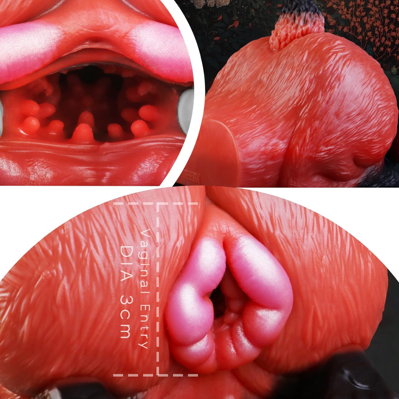 GEEBA Mystery Sensual Masturbator, Creature-Inspired Sex Toy with Fantasy Furry Tail for Humping Pleasure, Ineffable Sexual Experience Masturbating Device 2.2KG, Single Hole Penetrable, Closed-Ended image number 5