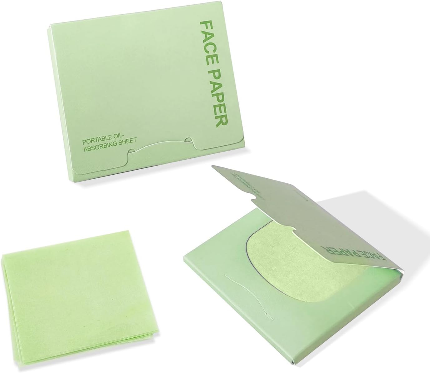 BOROLA Oil Blotting Paper for Face 200 Sheets Replacement Packs, Soft Absorbing Pads for Face Shine Control, Portable Oil Absorbing Tissues for Oily Skin, Design for Men & Women(White)