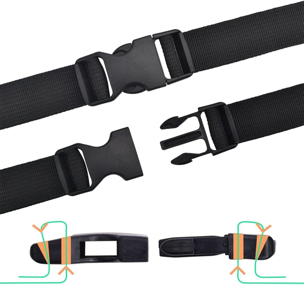5X 38Mm Plastic Side Quick Release Buckle Clip Cord Strap Fastener Webbing Bag image number 5
